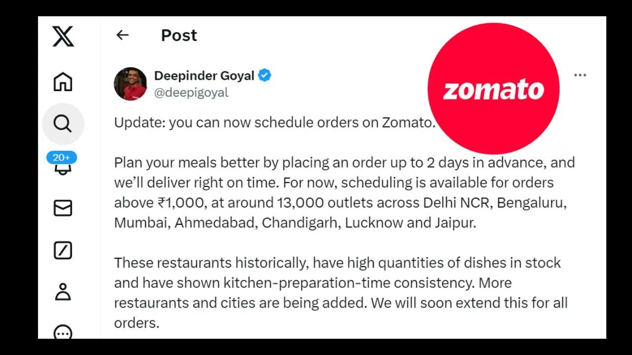Deepinder Goyal X Post 1